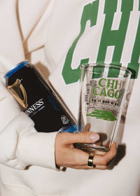 Chicago Green River Pint Glass