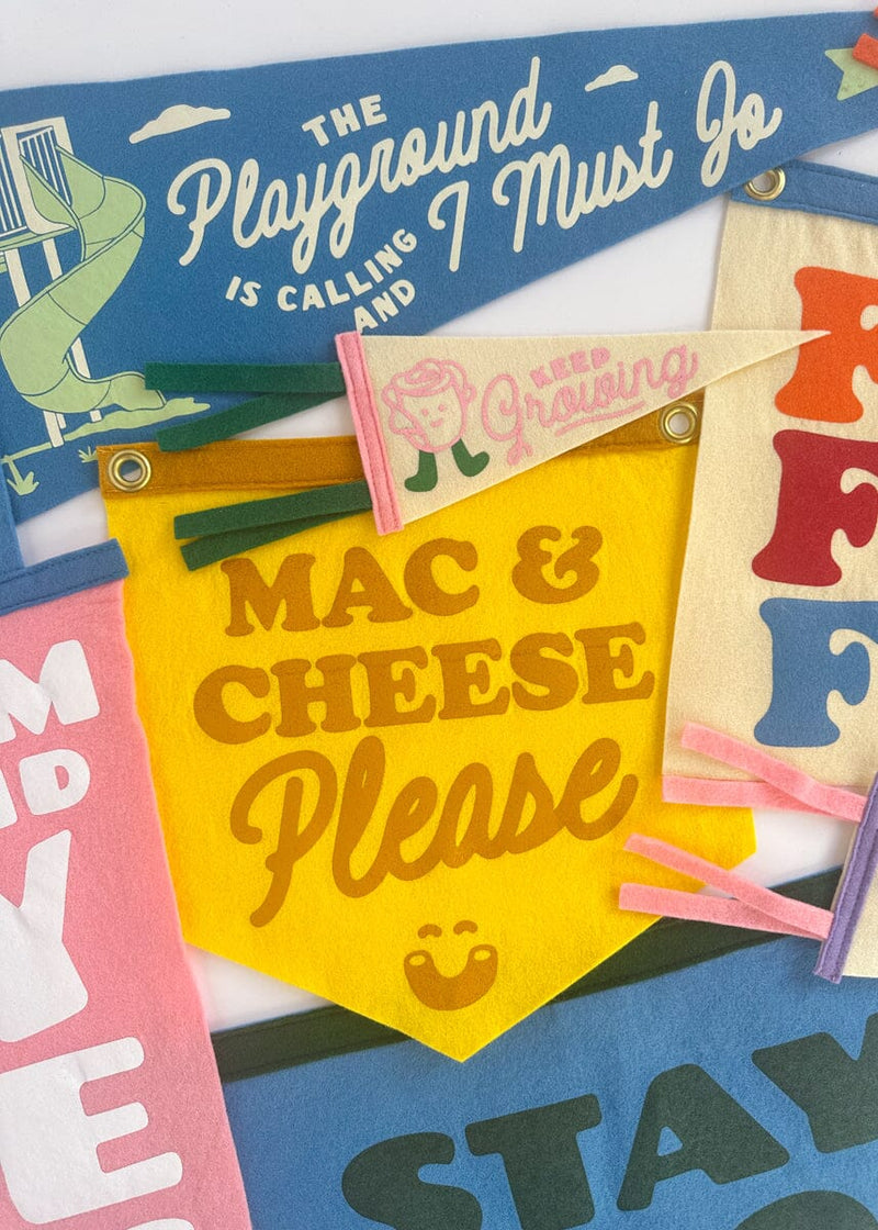 Mac & Cheese Please Camp Flag