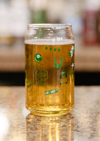 Chicago Lucky Icons Can Glass