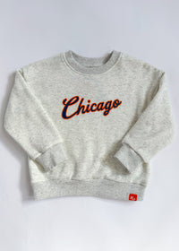 Chicago Script Sweatsuit Set - Heather Grey