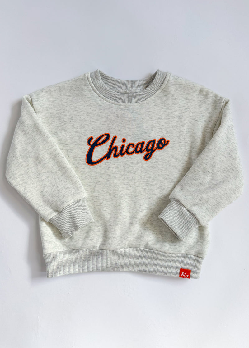 Chicago Script Sweatsuit Set - Heather Grey