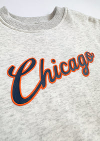 Chicago Script Sweatsuit Set - Heather Grey