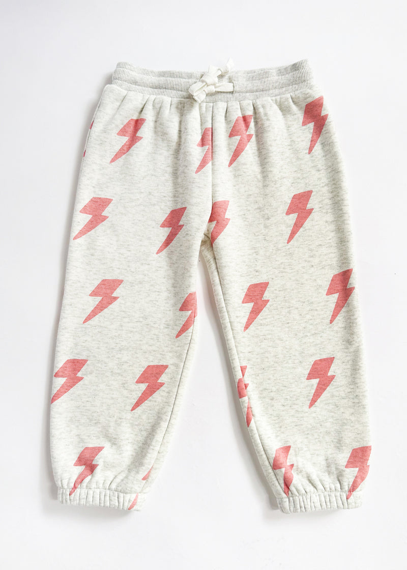 Lightning Bolt Sweatsuit Set - Pink