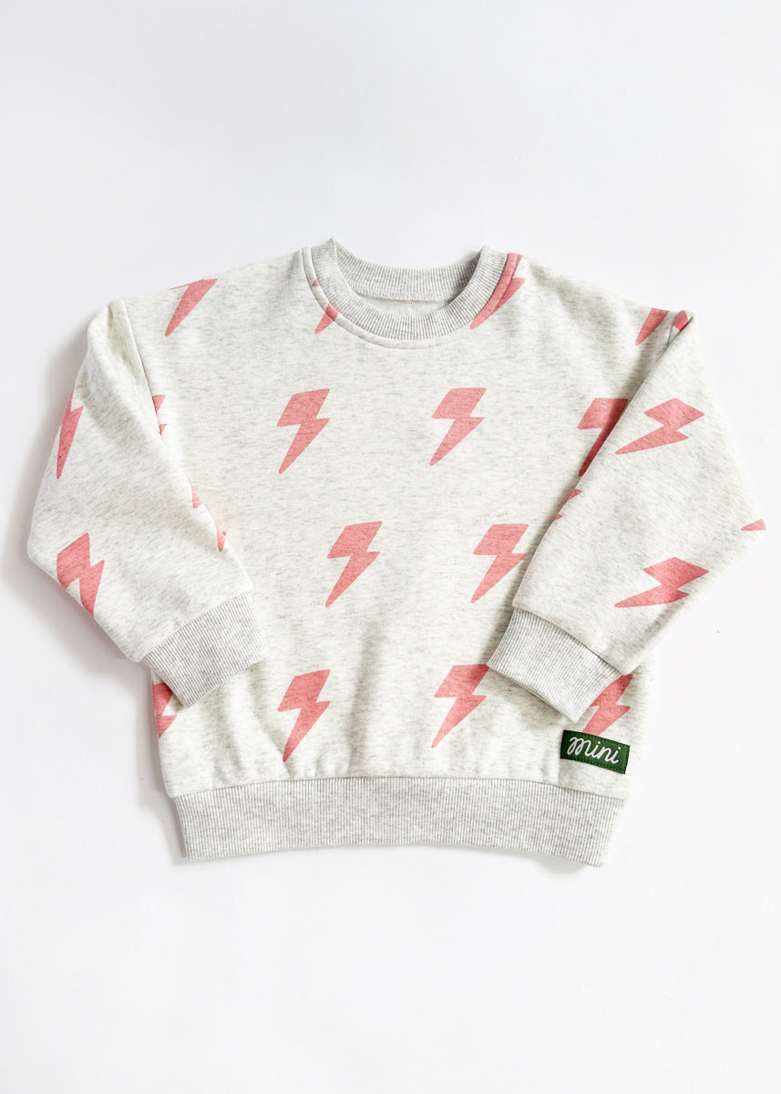 Lightning Bolt Sweatsuit Set - Pink