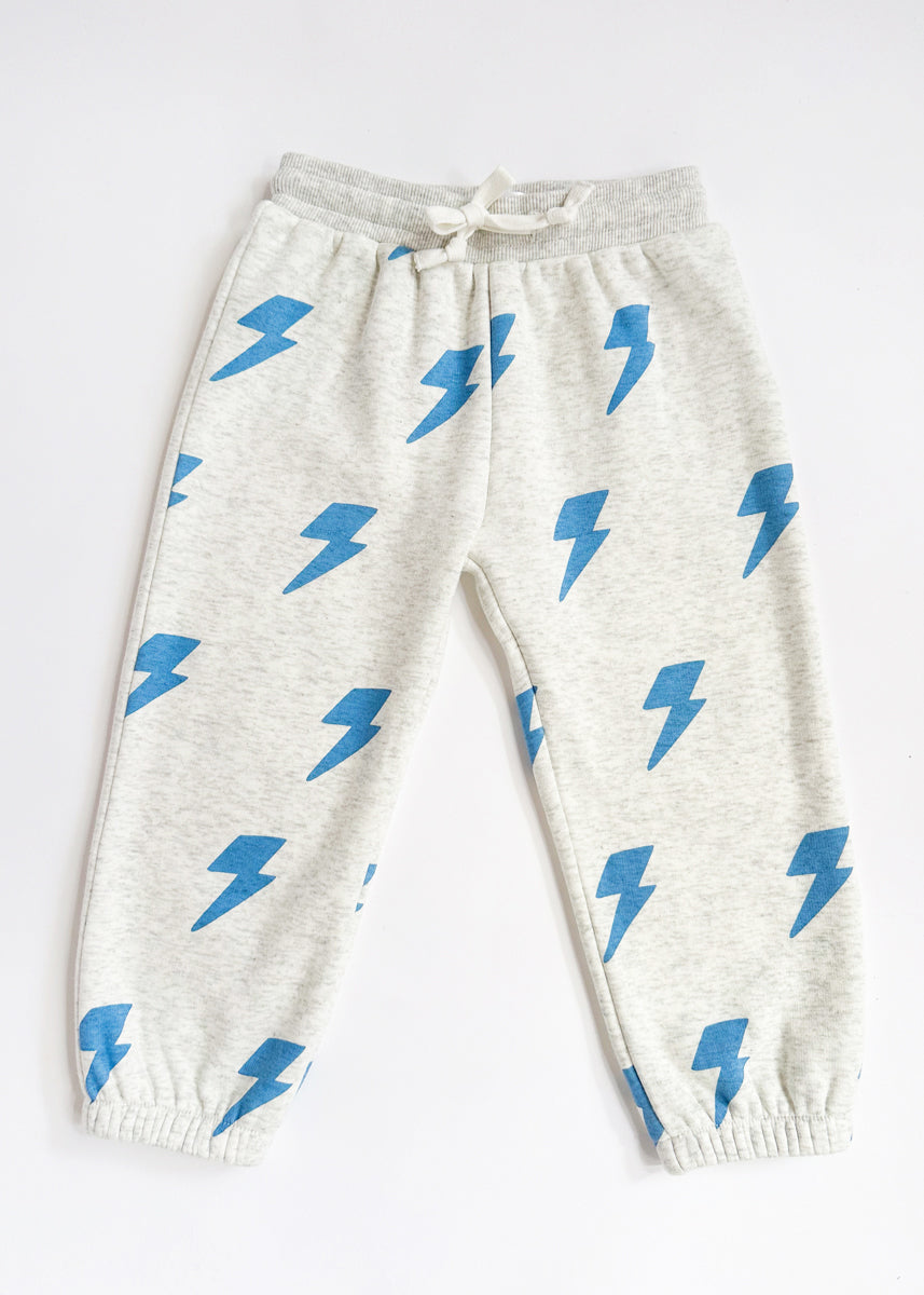Lightning Bolt Sweatsuit Set - Blue