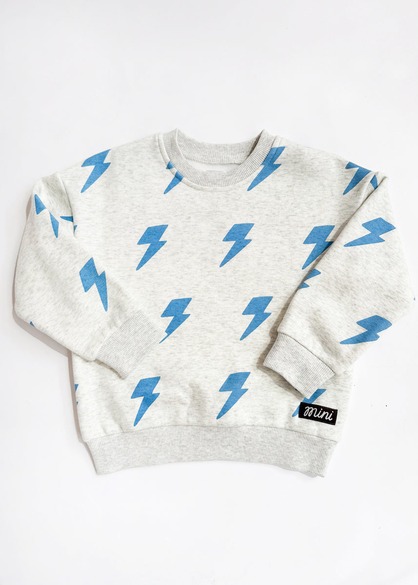 Lightning Bolt Sweatsuit Set - Blue