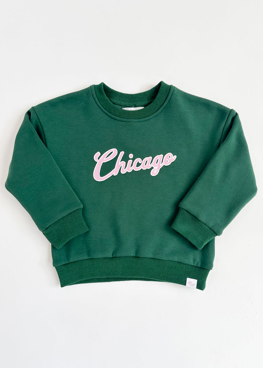 Chicago Script Sweatsuit Set - Green