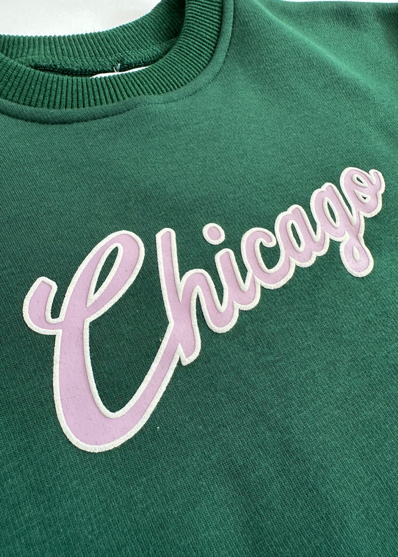 Chicago Script Sweatsuit Set - Green