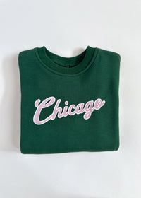 Chicago Script Sweatsuit Set - Green