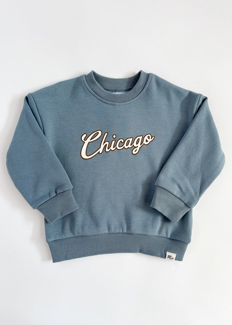 Chicago Script Sweatsuit Set - Blue