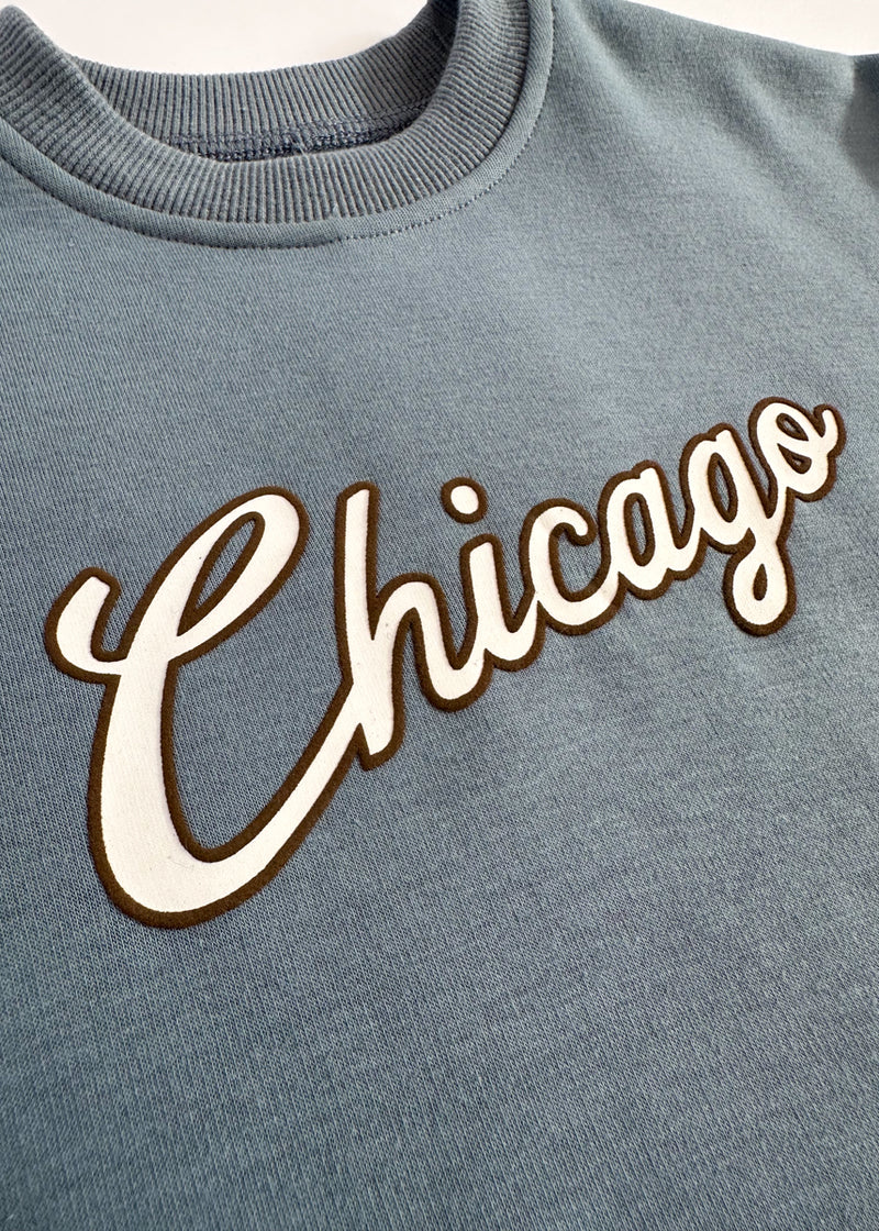 Chicago Script Sweatsuit Set - Blue