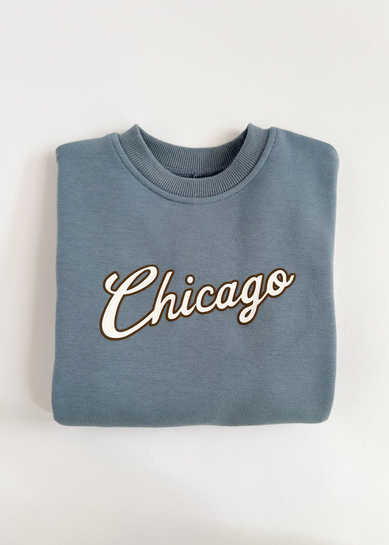 Chicago Script Sweatsuit Set - Blue