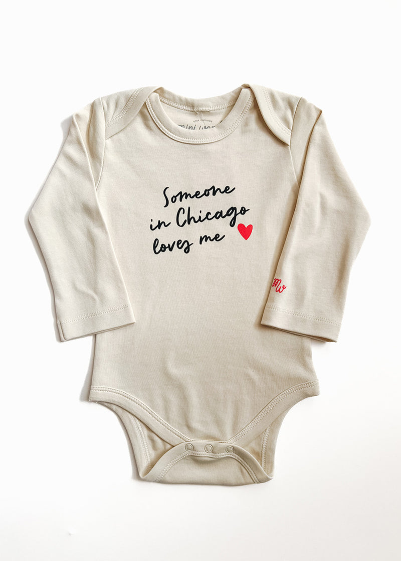 Someone In Chicago Loves Me Long Sleeve Onesie