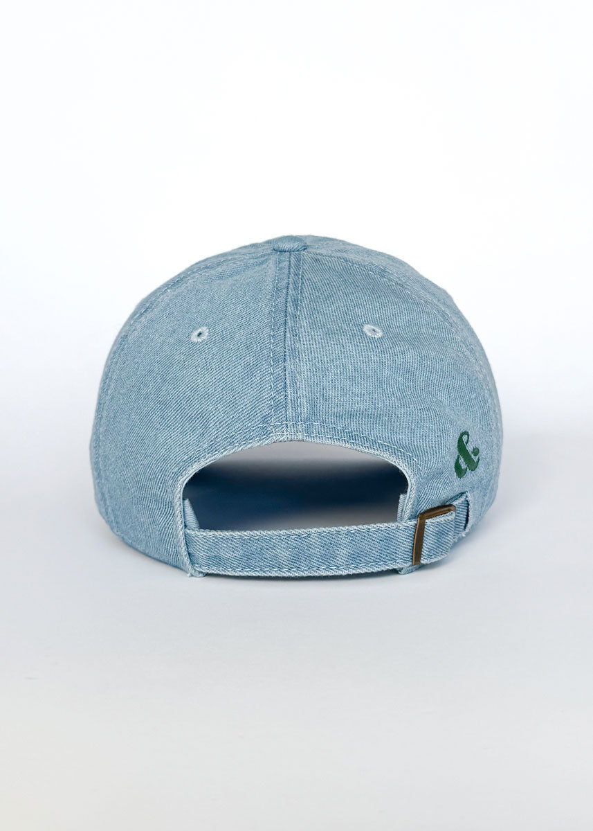 Chicago. Dad Hat - Denim & Forest Green