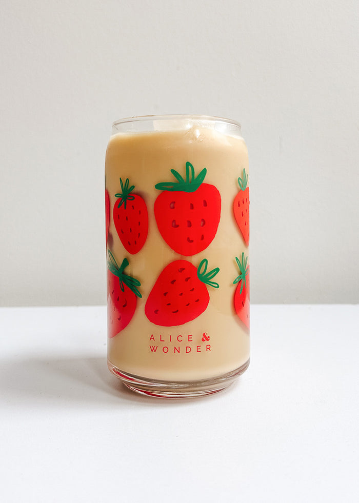Strawberry Can Glass