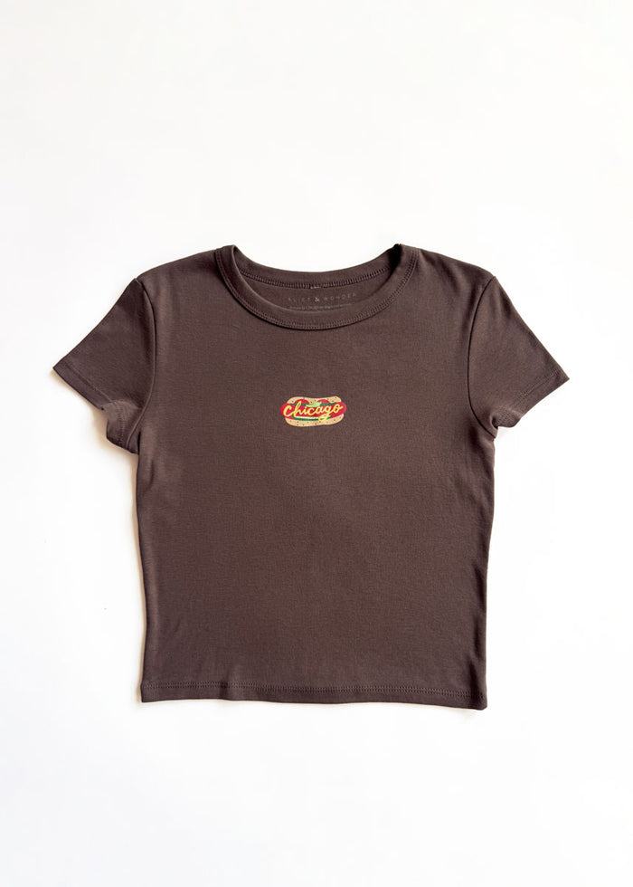 Chicago Dog Baby Tee - Brown