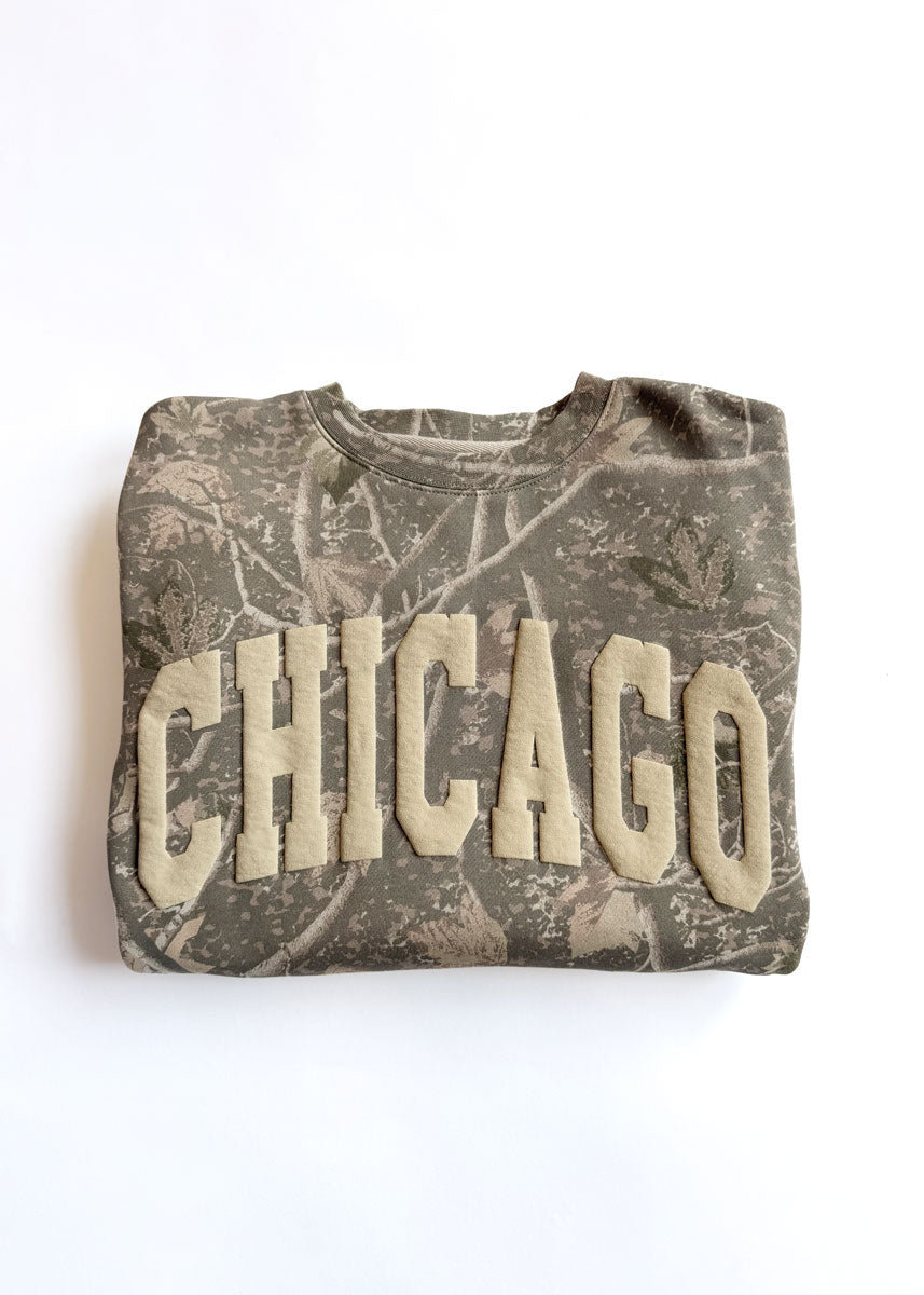 Collegiate Puff Crewneck - Camo