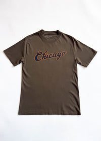 Chicago Script Unisex Tee - Washed Cocoa
