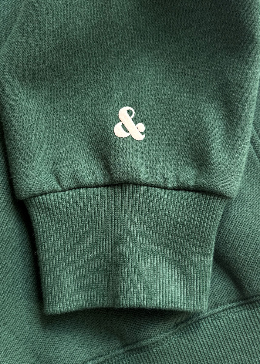 Chicago Collegiate Puff Mock Neck Sweatshirt - Green & Pink