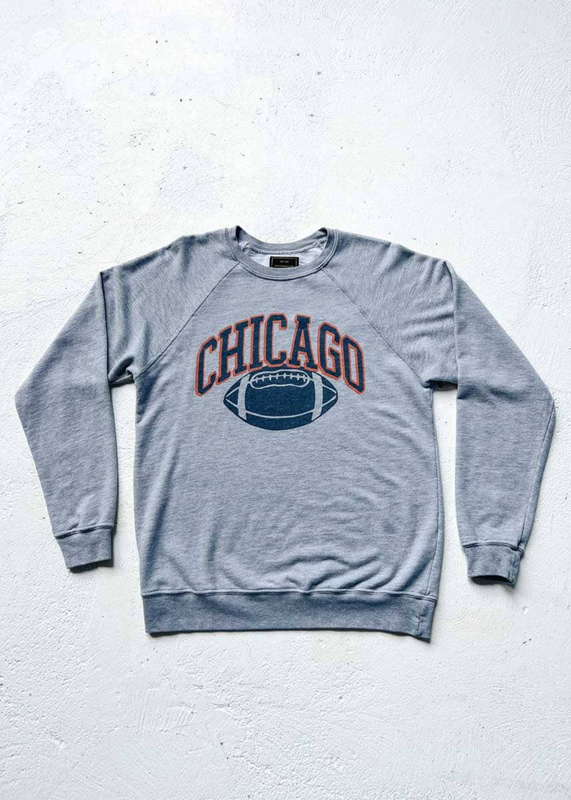 Chicago Football Vintage Crewneck - Heather Grey