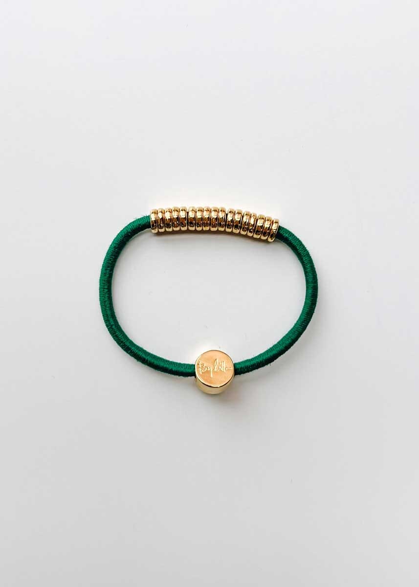 By Lilla Elastic Hairtie Bracelets - Gold Disc