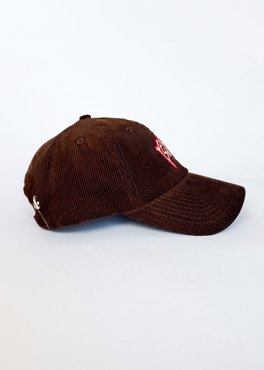 Chi Pennant Dad Hat - Brown Corduroy