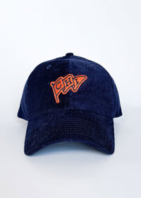 Chi Pennant Dad Hat - Navy Corduroy