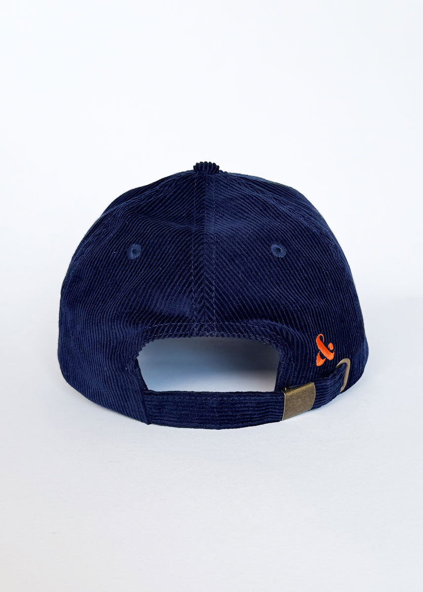 Chi Pennant Dad Hat - Navy Corduroy