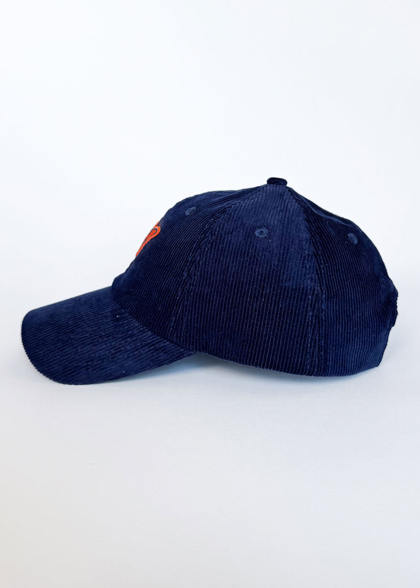 Chi Pennant Dad Hat - Navy Corduroy