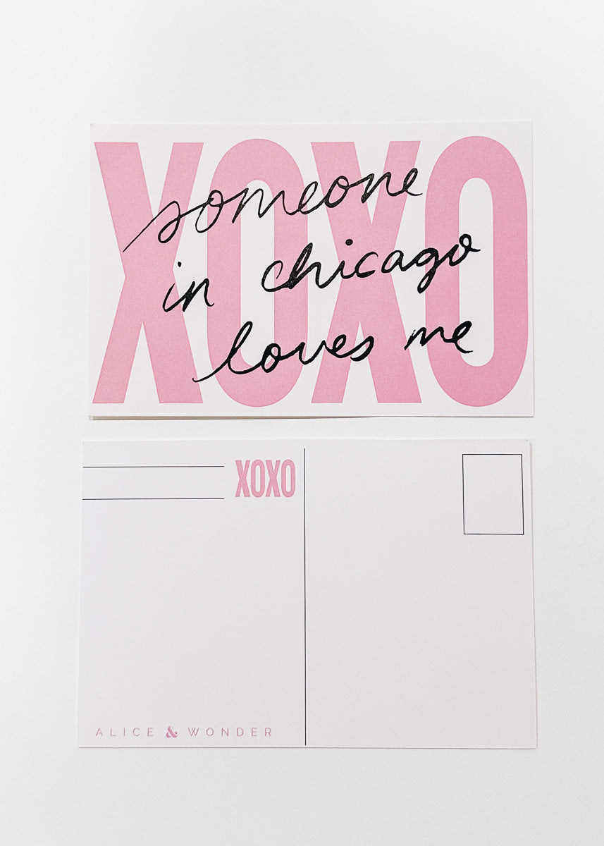 XOXO From Chicago Postcard