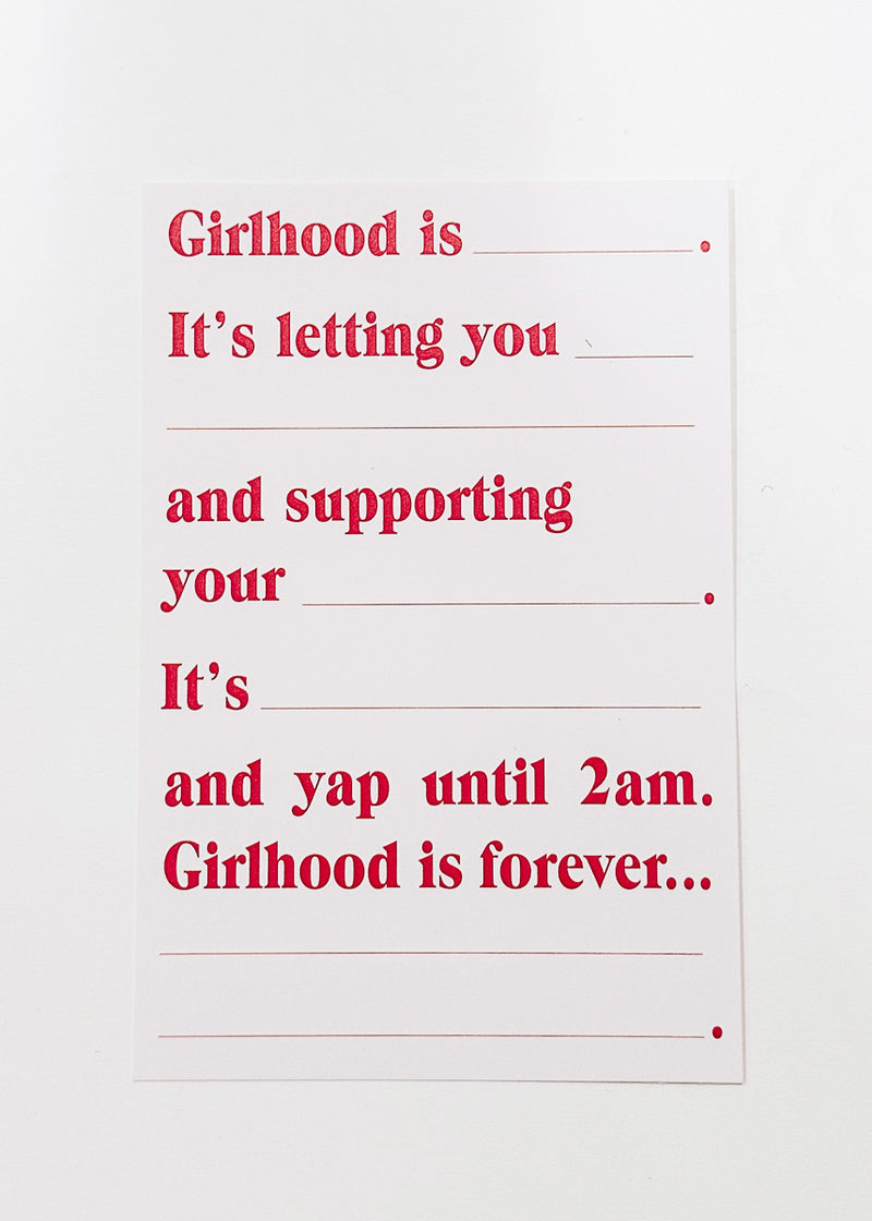 Girlhood Postcard