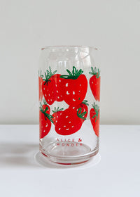 Strawberry Can Glass