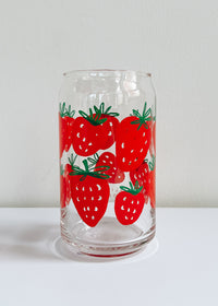 Strawberry Can Glass