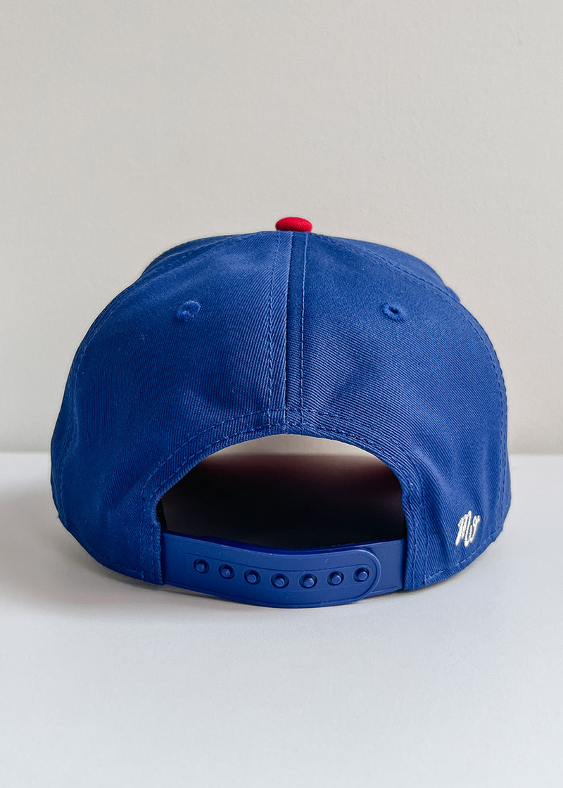 Youth Chicago Puff Baseball Cap - Blue & Red