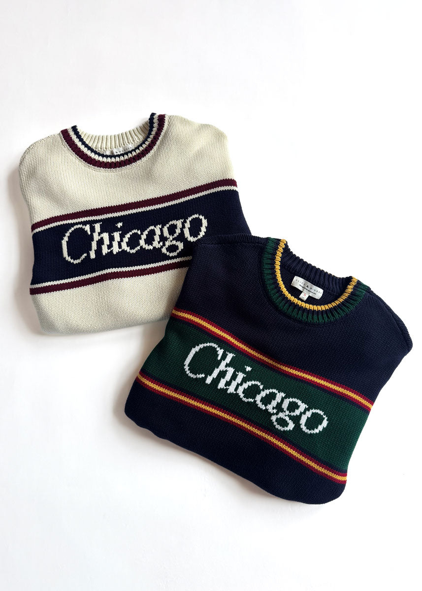 Chicago Striped Sweater - Ivory Multi