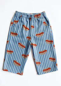 Striped Denim Hot Dog Pant