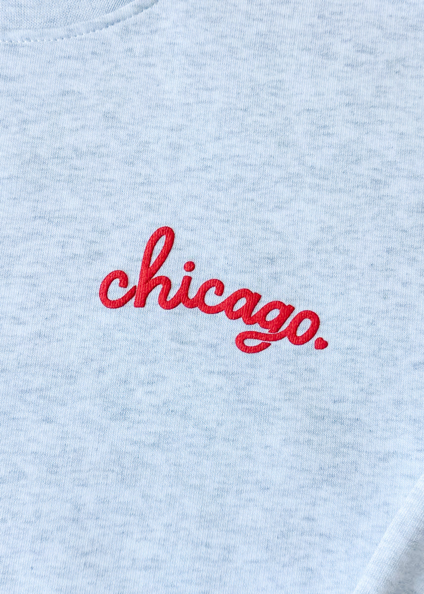 Chicago is For Lovers Crewneck Sweatshirt - Heather Grey