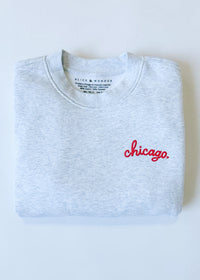 Chicago is For Lovers Crewneck Sweatshirt - Heather Grey