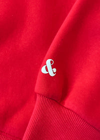 Chicago Mock Neck Sweatshirt - Red & Pink