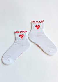 Chi Heart Ruffle Sock