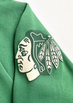 Chicago Blackhawks Striped Rib Crewneck - Green