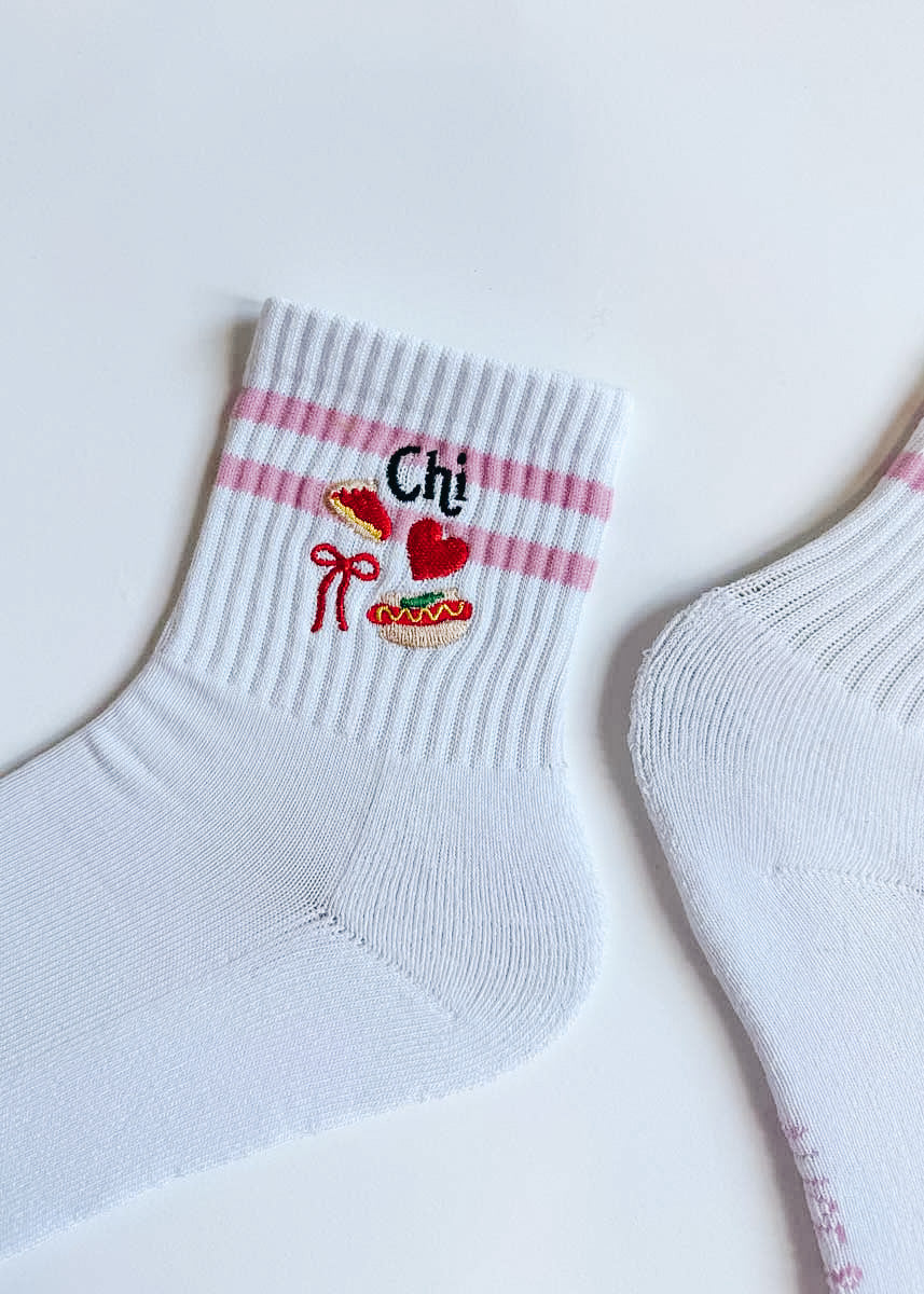 Striped Icon Crew Sock