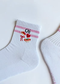 Striped Icon Crew Sock