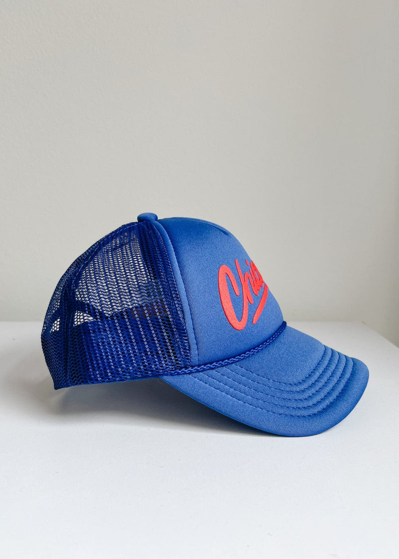 Toddler Chicago Script Trucker Hat - Royal