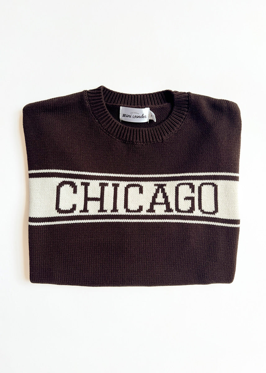 Chicago Mini Athletic Sweater - Espresso