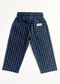 Gingham Stripe Pant - Blue & Black