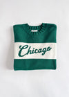 Chicago Collegiate Cursive Sweater - Green