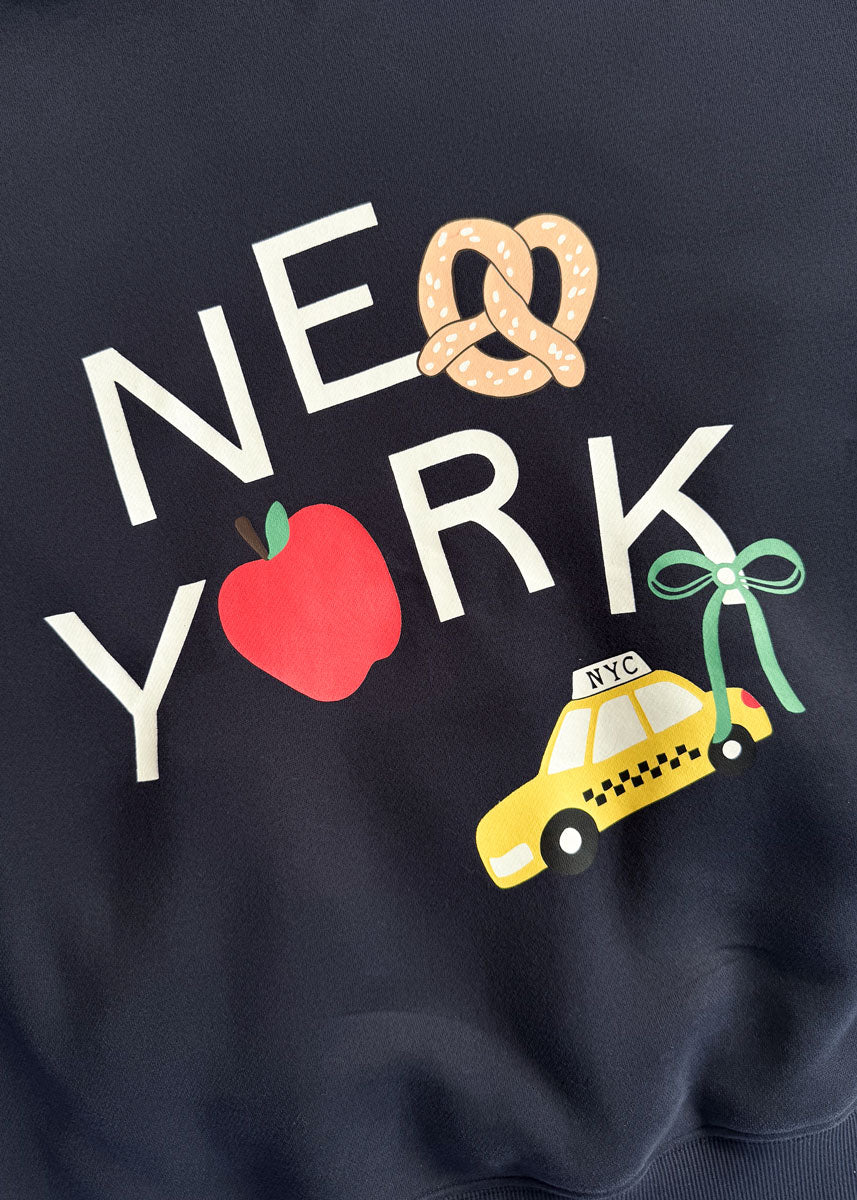 New York Forever Whipstitch Hoodie - Navy