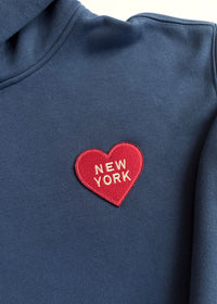 New York Icons Patch Hoodie - Navy
