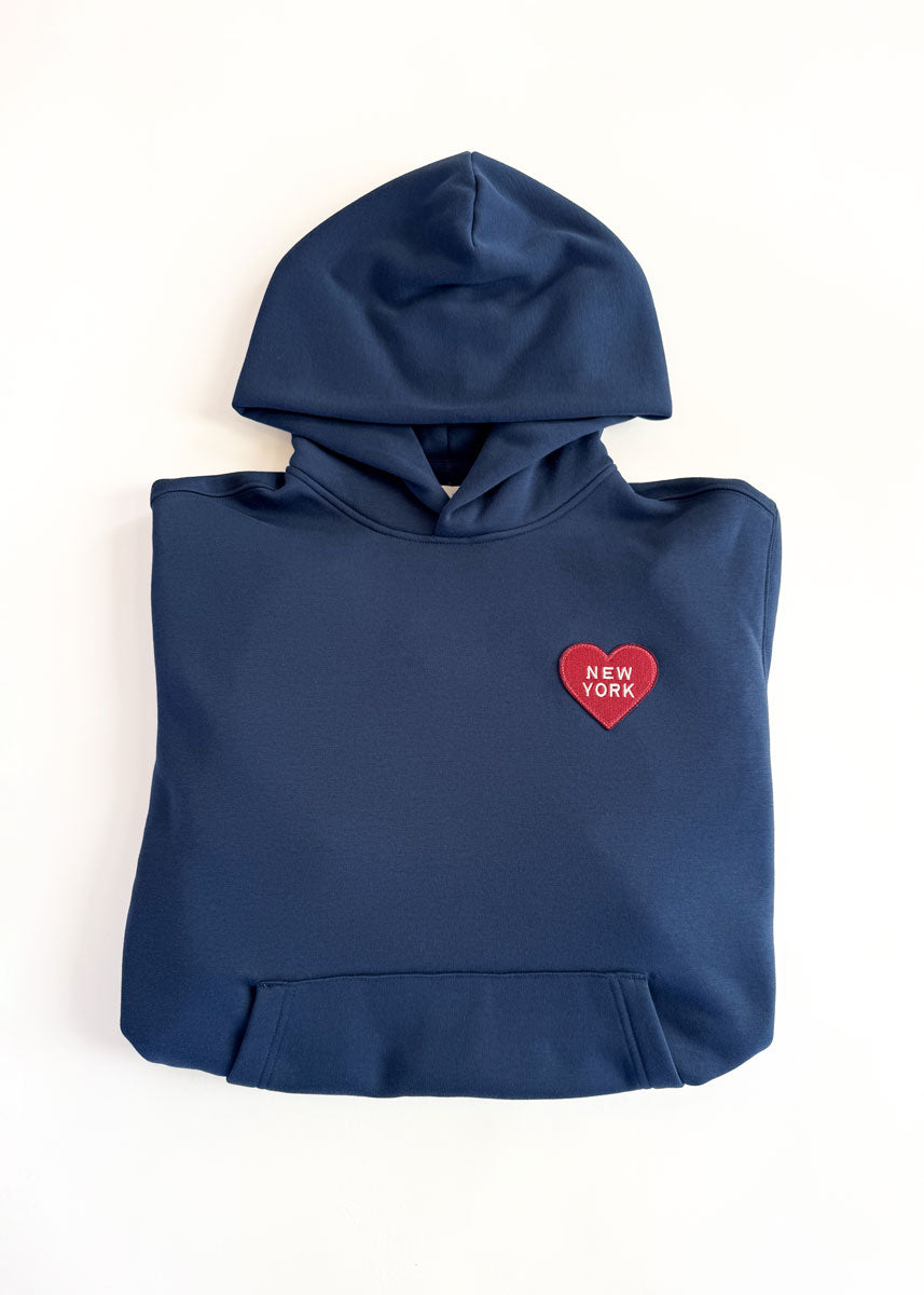 New York Icons Patch Hoodie - Navy